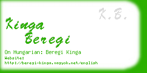 kinga beregi business card